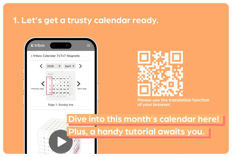 ZCube + Tribox Calendar 7x7 (Magnetic)