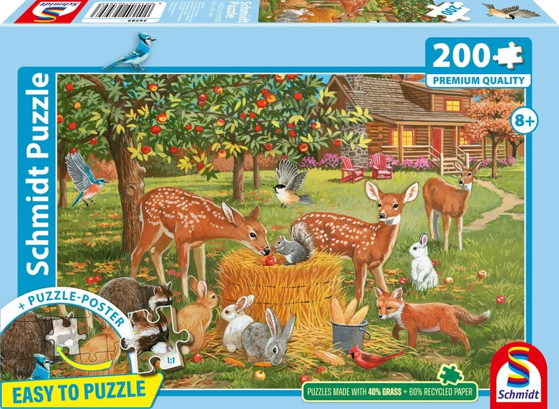 Tierpicknick Kinderpuzzle 200 Teile – Schmidt Spiele