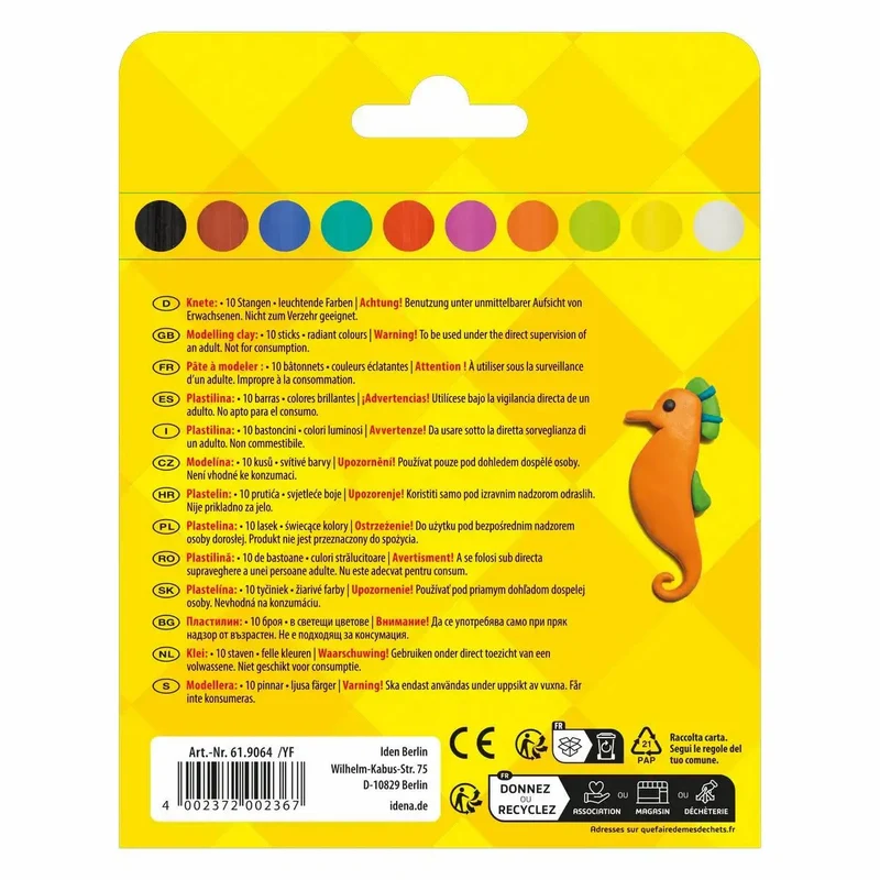 Idena Knete 10 Farben