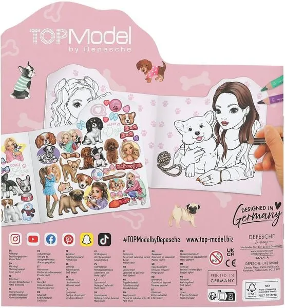 TOPModel Doggy Malbuch / Stickerheft