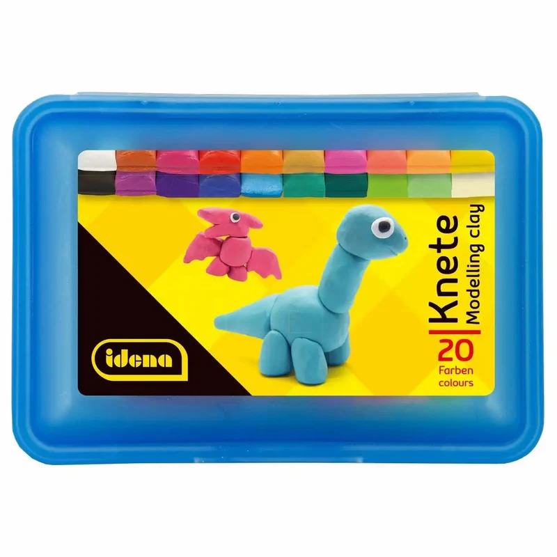 Knete Kinder Set 20 Farben – Knetbox mit Aufbewahrung