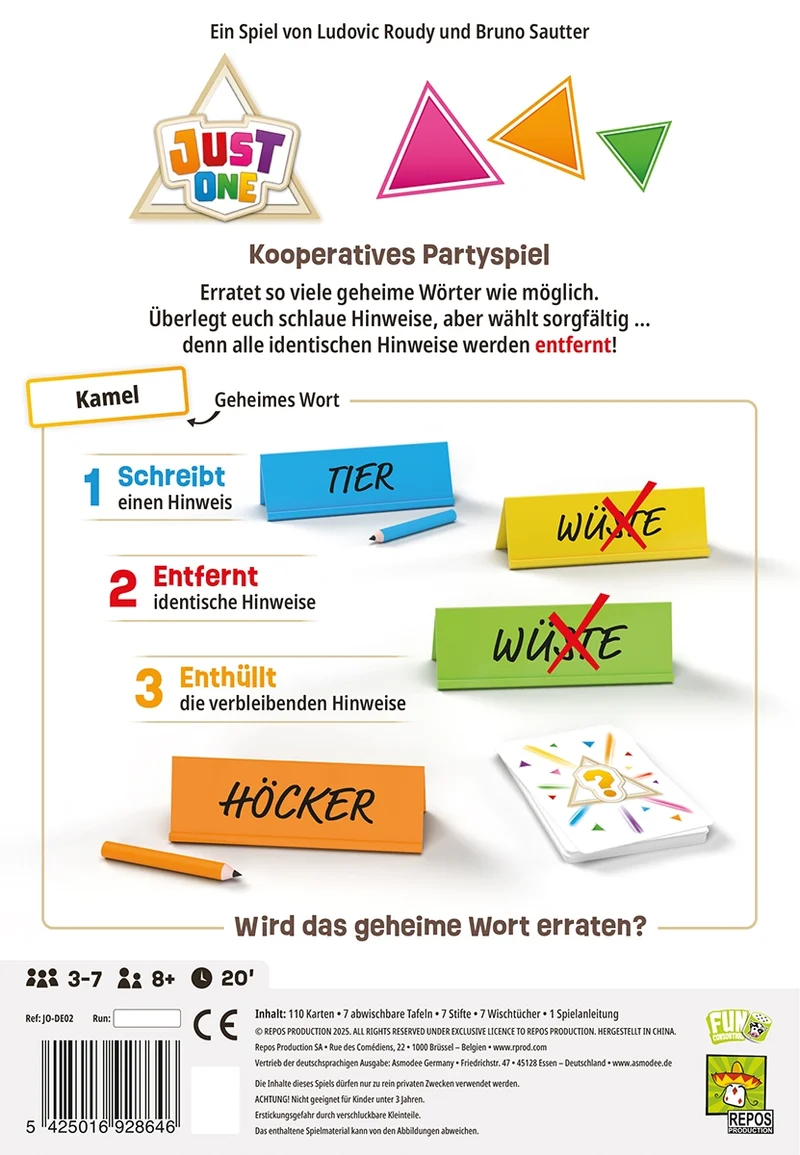 Just One Kooperatives Partyspiel – Spiel des Jahres 2019