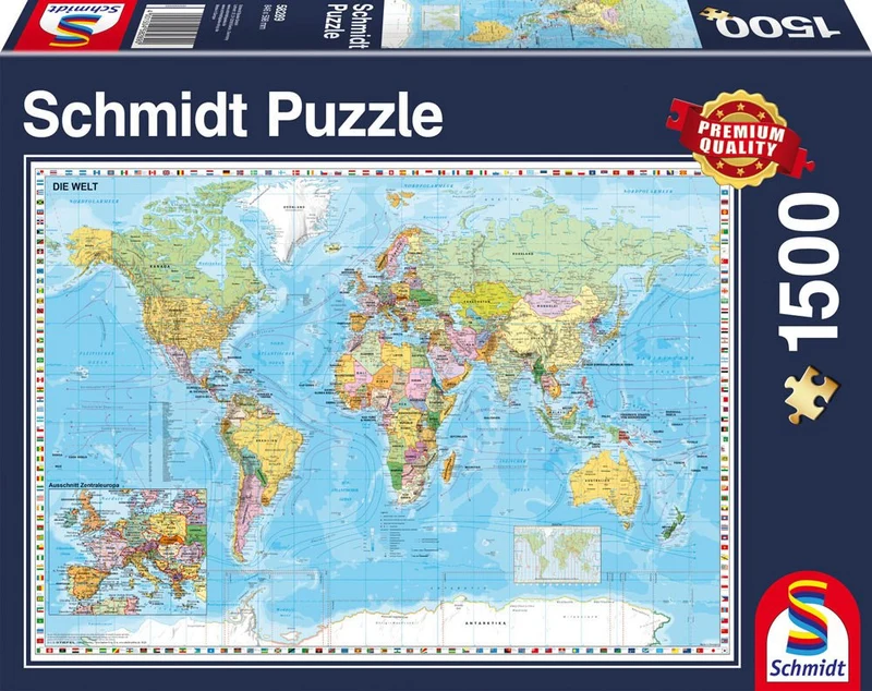 Weltkarte Puzzle 1500 Teile – Schmidt Spiele
