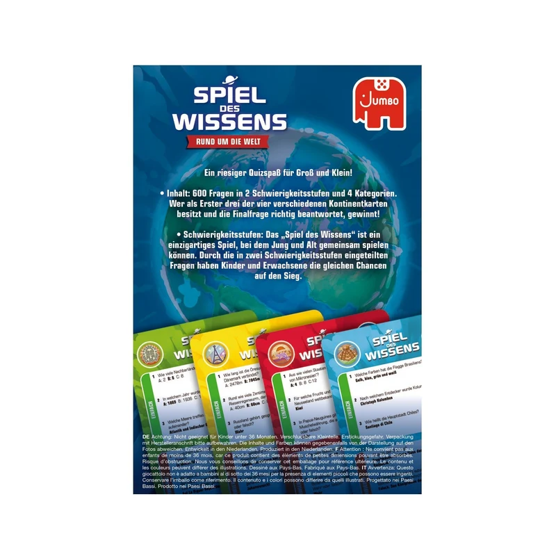 Wissens-Kartenspiel Rund um die Welt – Jumbo