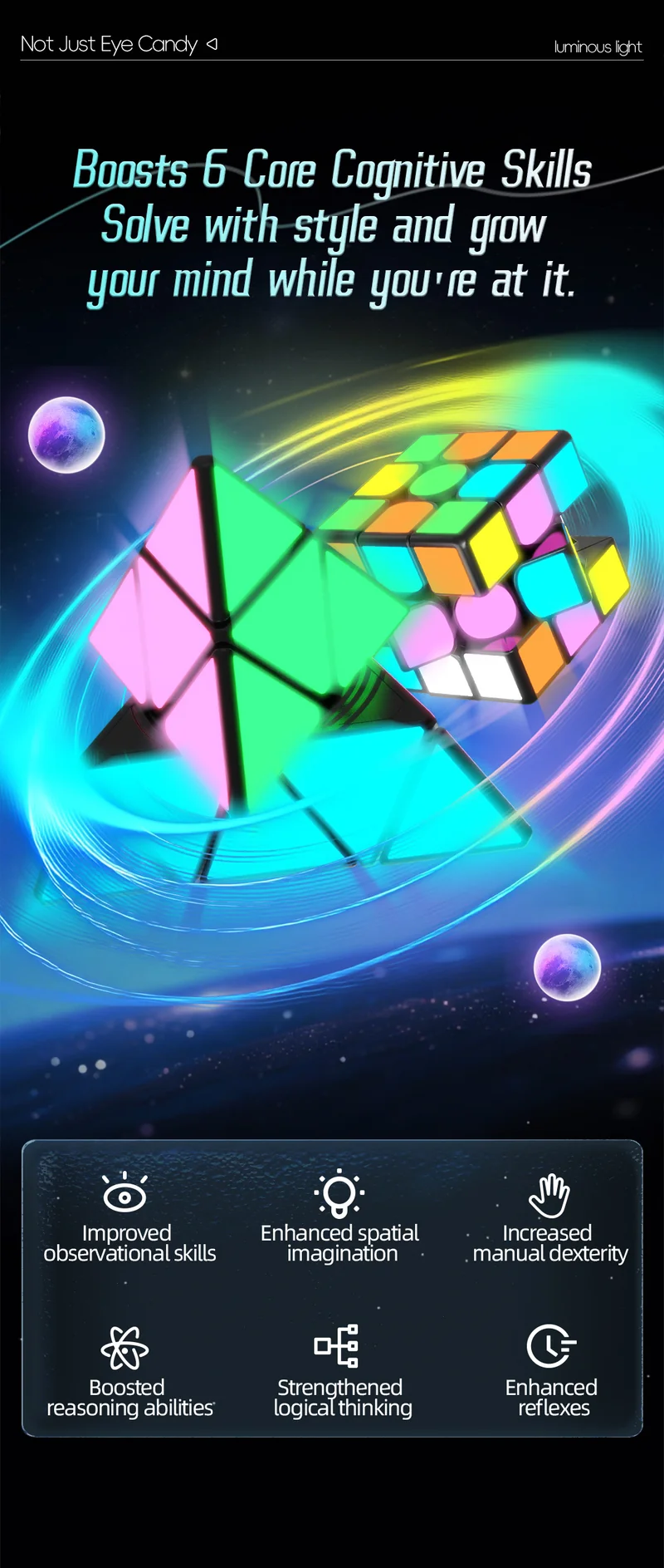 QiYi Pyraminx (Glow in the Dark Stickers)