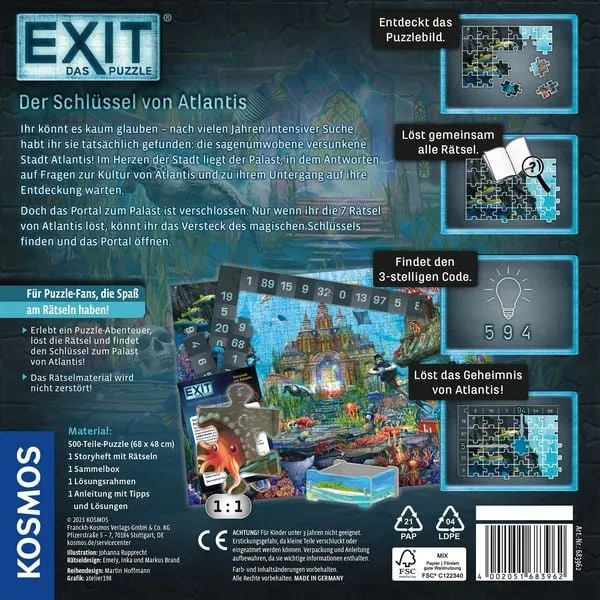 EXIT Puzzle – Der Schlüssel von Atlantis