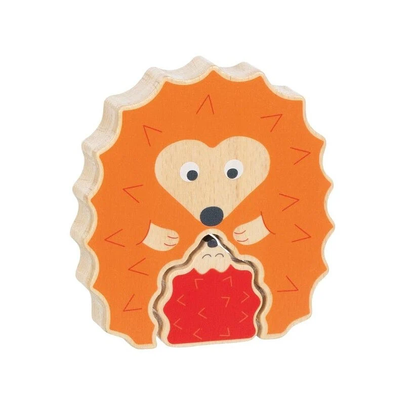 Goki Aufstellpuzzle Igel – Holzspielzeug ab 1 Jahr