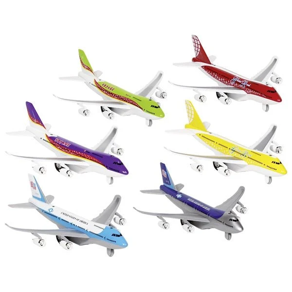 Goki Flugzeug mit Licht und Geräusch – Metall Spielzeug, sortiert