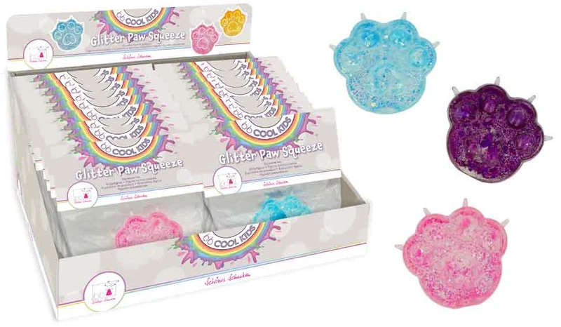 Glitzer-Quetschtier Pfote - Stressball