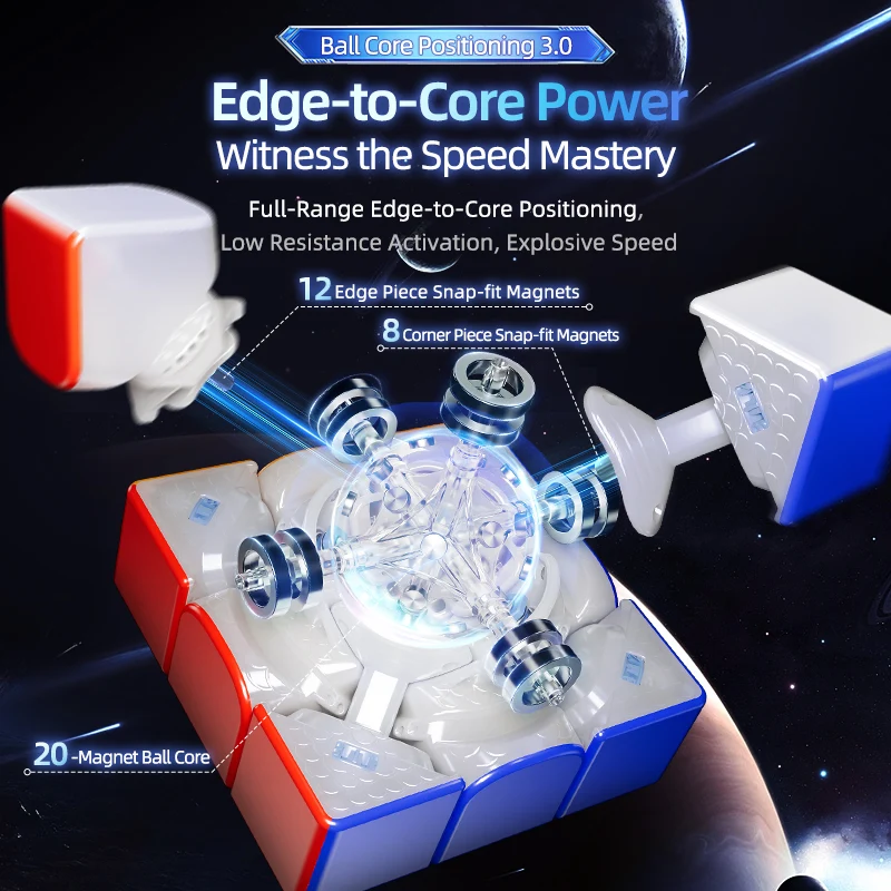 MoYu Super WeiLong 3x3 V2 (20-Magnet Ball-Core + MagLev + UV)