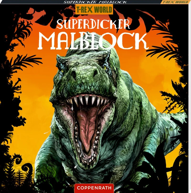 Malblock T-Rex World mit 70 Motiven – Spiegelburg