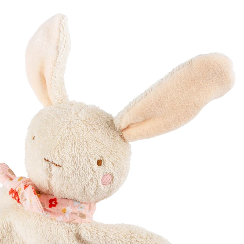 Schmusetuch Hase Terry weiß – weiches Schnuffeltuch