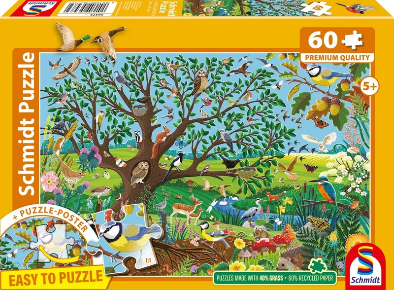 Tiere im Garten Bauernhof Puzzle 60 Teile – Schmidt Spiele