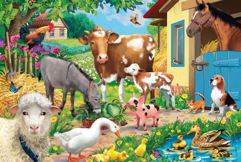 Bauernhof-Tiere Kinderpuzzle 60 Teile – Schmidt Spiele
