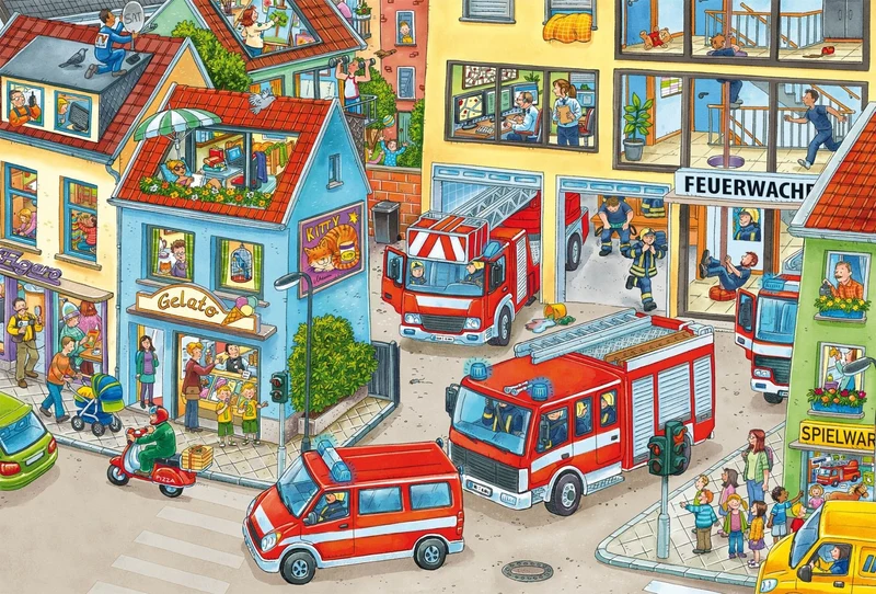 Kinderpuzzle Feuerwehr 3x24 Teile – Schmidt Spiele
