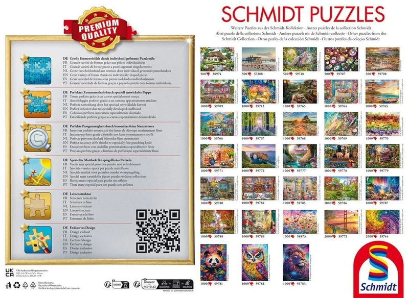 Puzzle Wunderschöner Schmetterling 2000 Teile – Schmidt Spiele