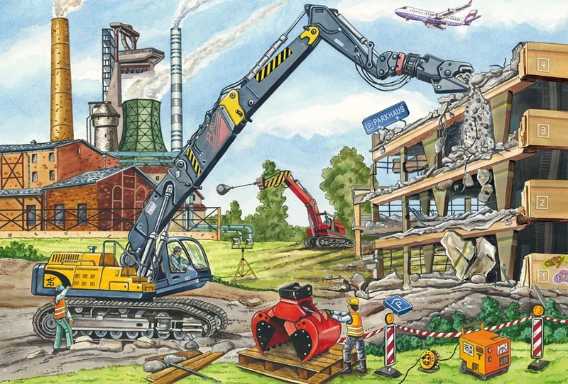 Kinderpuzzle Baustellenfahrzeuge 3x48 Teile – Schmidt Spiele