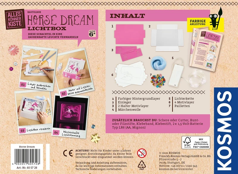 Lichtbox Horse Dream Bastelset ab 8 Jahren – Kosmos