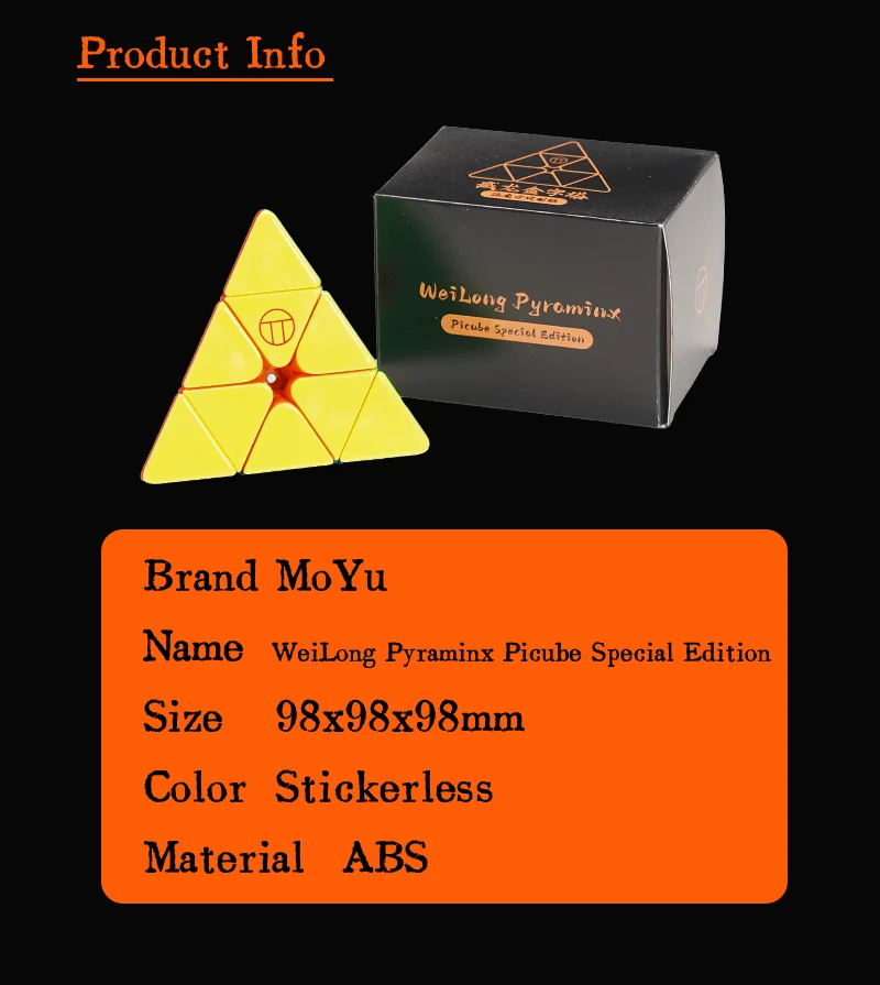 PiCube WeiLong Pyraminx SE (MagLev + 10-Core Magnetic)
