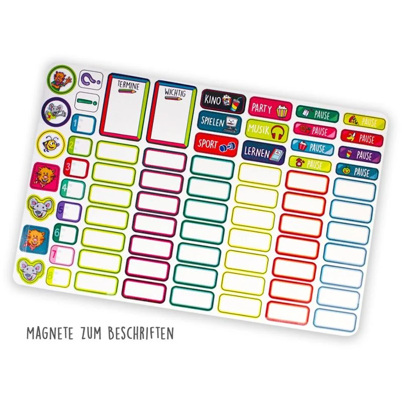 ABC CHAMPIONS - Stundenplan magnetisch, sortiert