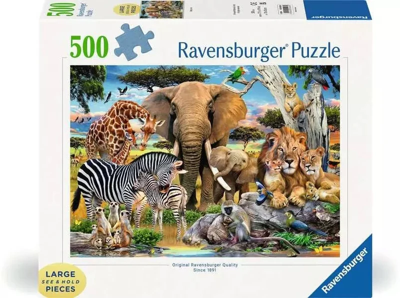 Erwachsenenpuzzle Wilde Tierbabys – 500 große Puzzleteile