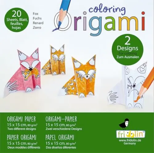 Origami -Coloring Origami - Fuchs - 15x15cm