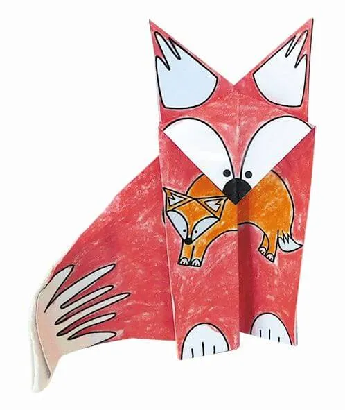 Origami -Coloring Origami - Fuchs - 15x15cm
