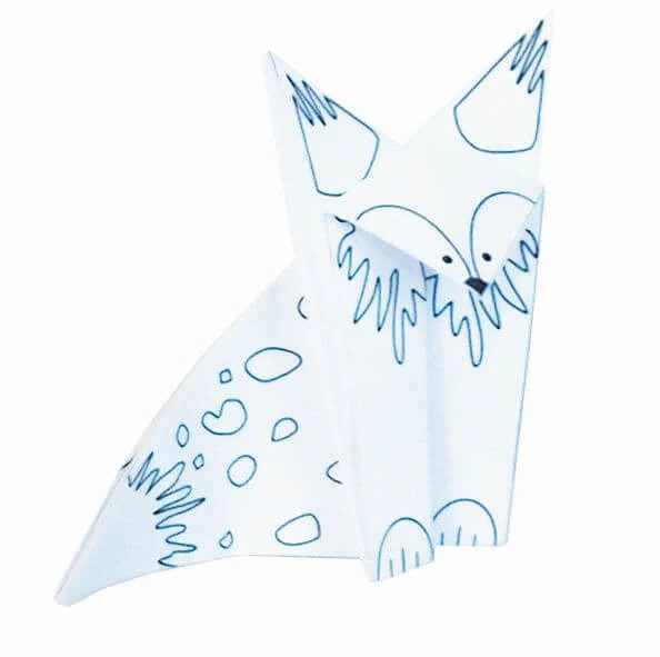 Origami -Coloring Origami - Fuchs - 15x15cm