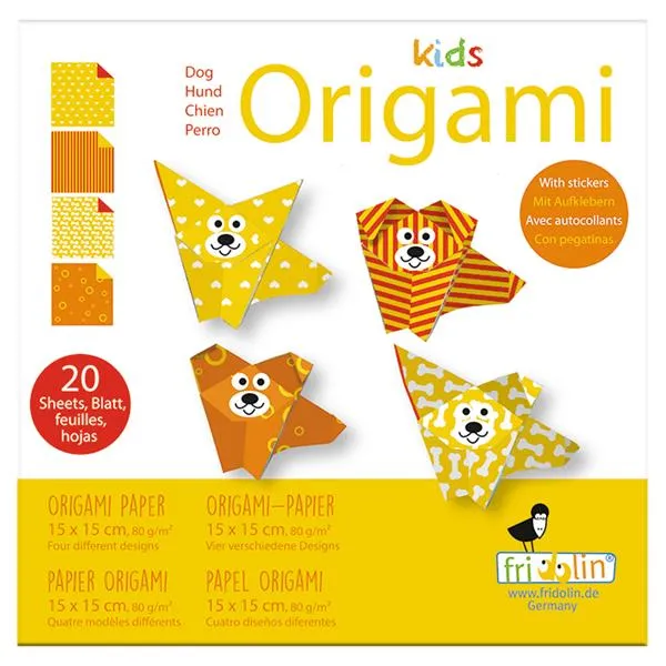 Kids Origami - Hund 15x15