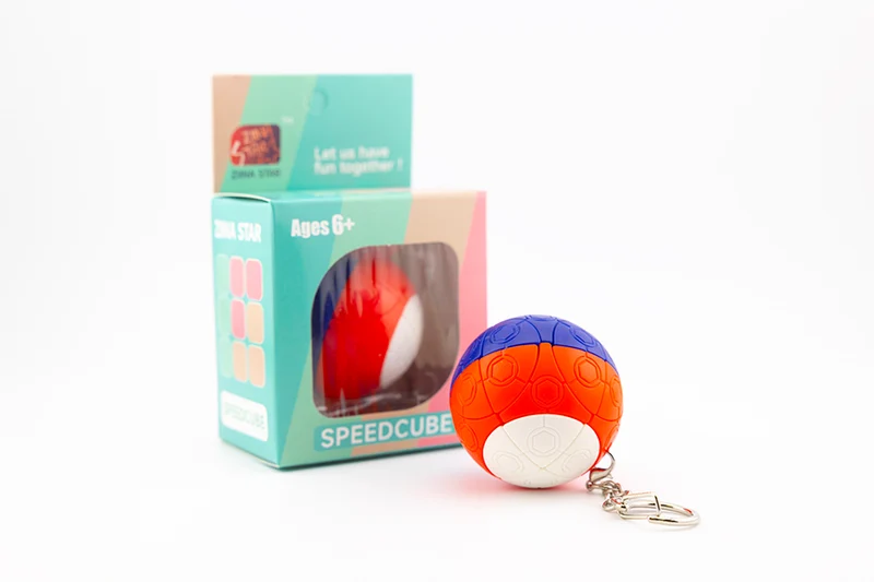 Ziina Football 2x2 Keychain Cube (3-Color)