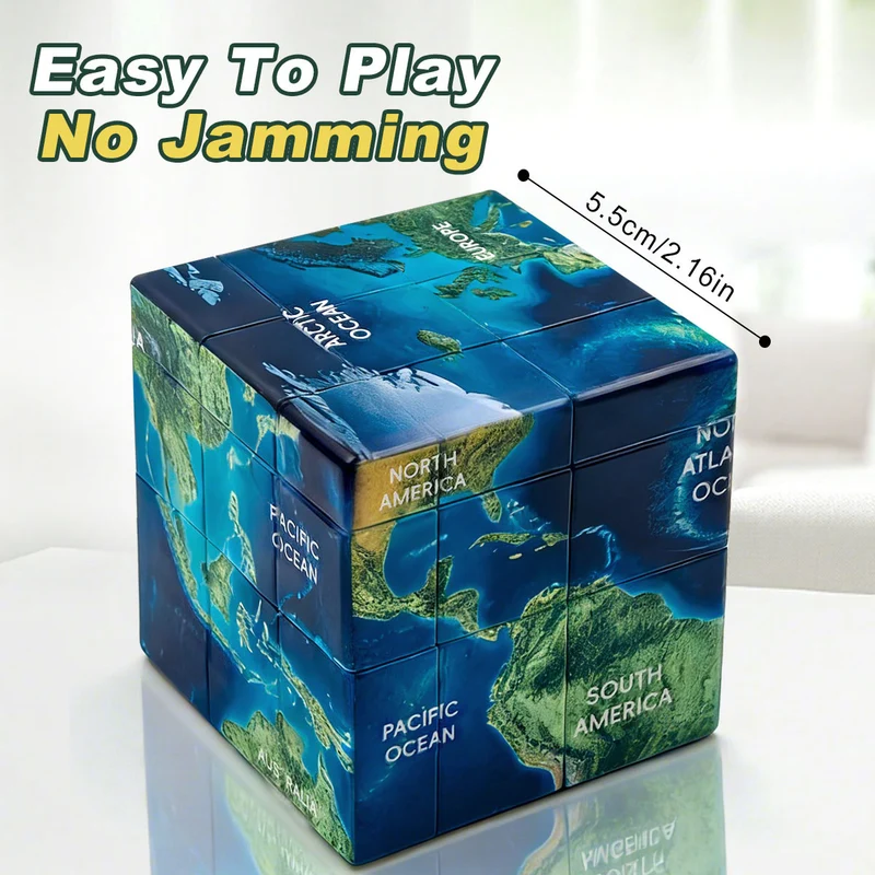 Ziina 3x3 Mirror World Map (3D)
