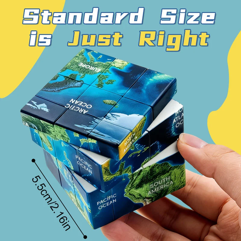 Ziina 3x3 Mirror World Map (3D)