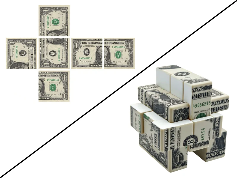 Ziina 3x3 Mirror Dollar Cube