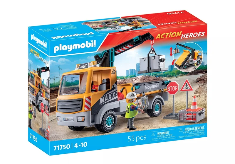 Playmobil®Action Heroes 71750 -Baustellen-LKW mit Kran