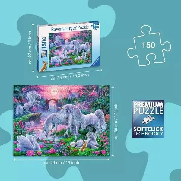 Einhörner im Abendrot Puzzle
