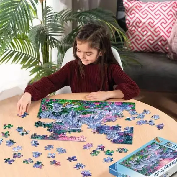 Einhörner im Abendrot Puzzle