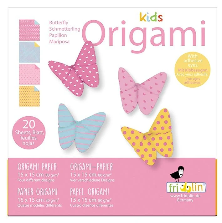 Kids Origami - Schmetterlinge 15x15cm