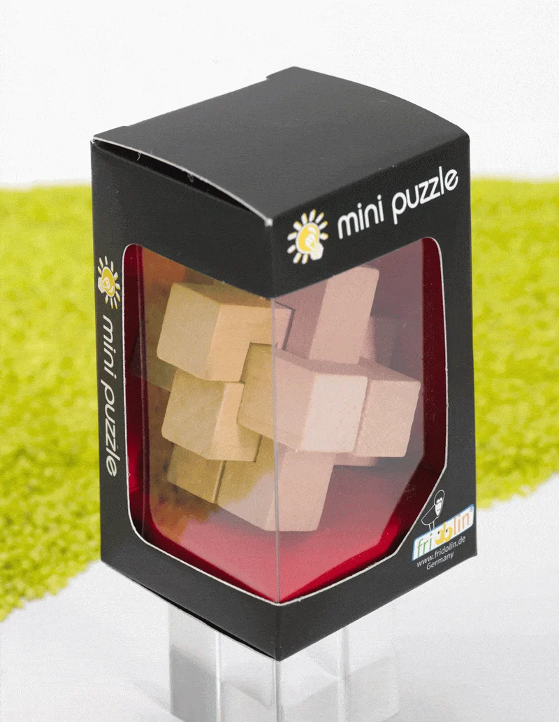 Geschicklichkeitsspiel - Holzpuzzle Kreuz Natur