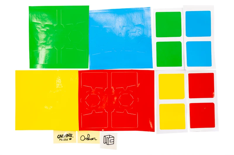 Bram & Oskar Gear 2x2 Cube Plus 4-Color Sticker Set