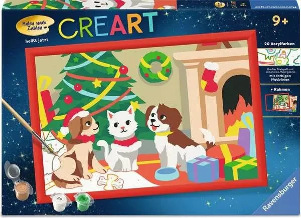 Malen nach Zahlen Pfoten-Weihnachten – Ravensburger