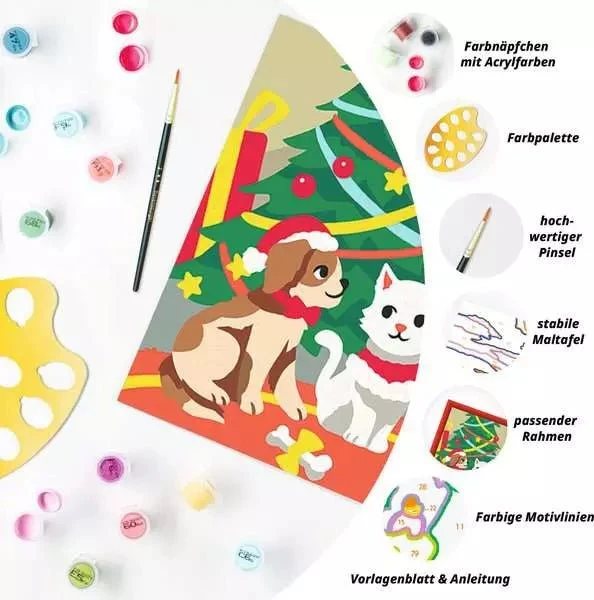 Malen nach Zahlen Pfoten-Weihnachten – Ravensburger