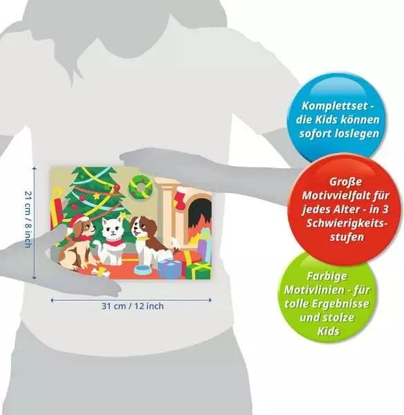 Malen nach Zahlen Pfoten-Weihnachten – Ravensburger