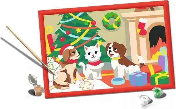 Malen nach Zahlen Pfoten-Weihnachten – Ravensburger