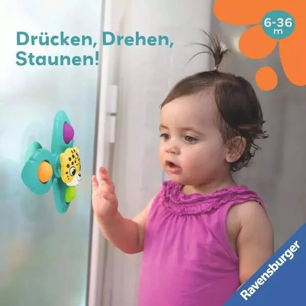 Pop-it Spinner: Leopard - Babyspielzeug ab 6 Monaten