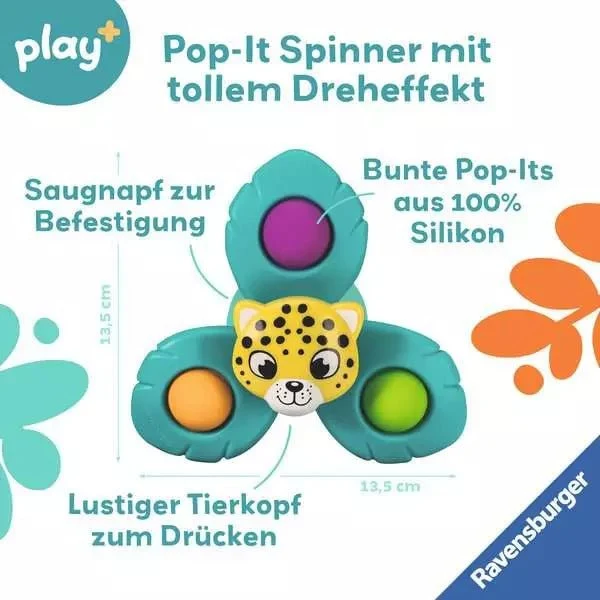 Pop-it Spinner: Leopard - Babyspielzeug ab 6 Monaten