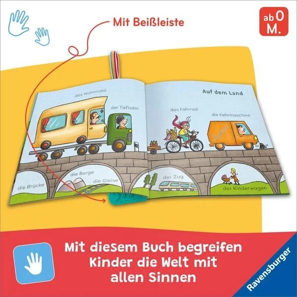 Mein Knuddel-Knautsch-Buch flip&pop – Meine Fahrzeuge Stoffbuch