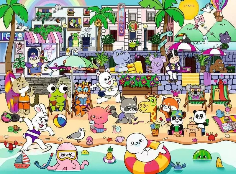 Ravensburger Strandpromenade - Kinderpuzzle 150 XXL Teile