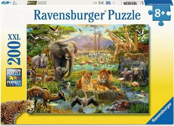 Kinderpuzzle 200 XXL Teile – Tiere in der Savanne