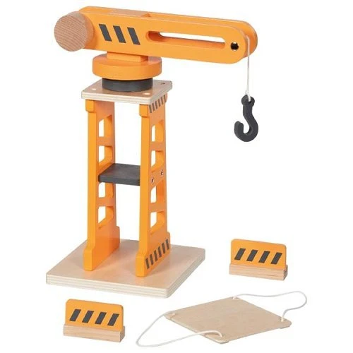 Drehkran aus Holz mit Absperrbarken – Goki