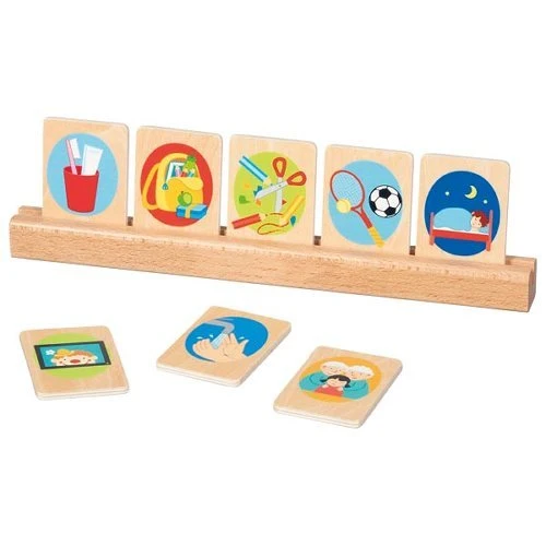 Tagesroutinekarten-Set aus Holz – Goki